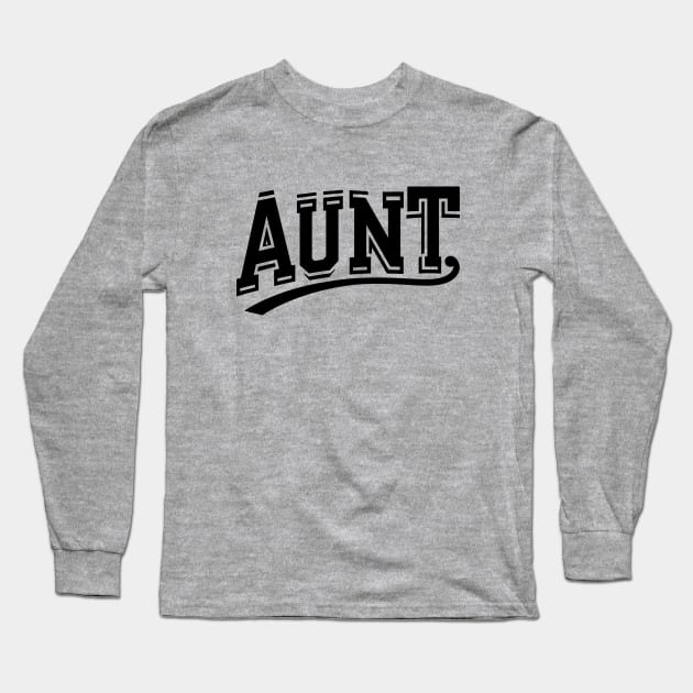 Aunt Athletic Wavy Long Sleeve T-Shirt by KayBee Gift Shop
